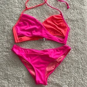 Victoria’s Secret PINK- Neon Bikini 🧡💗